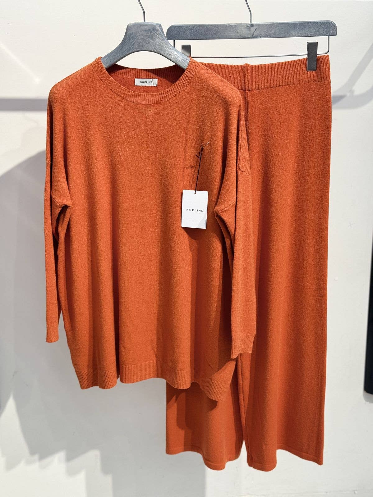 Knitted sweater & pants set 25302: Taupe