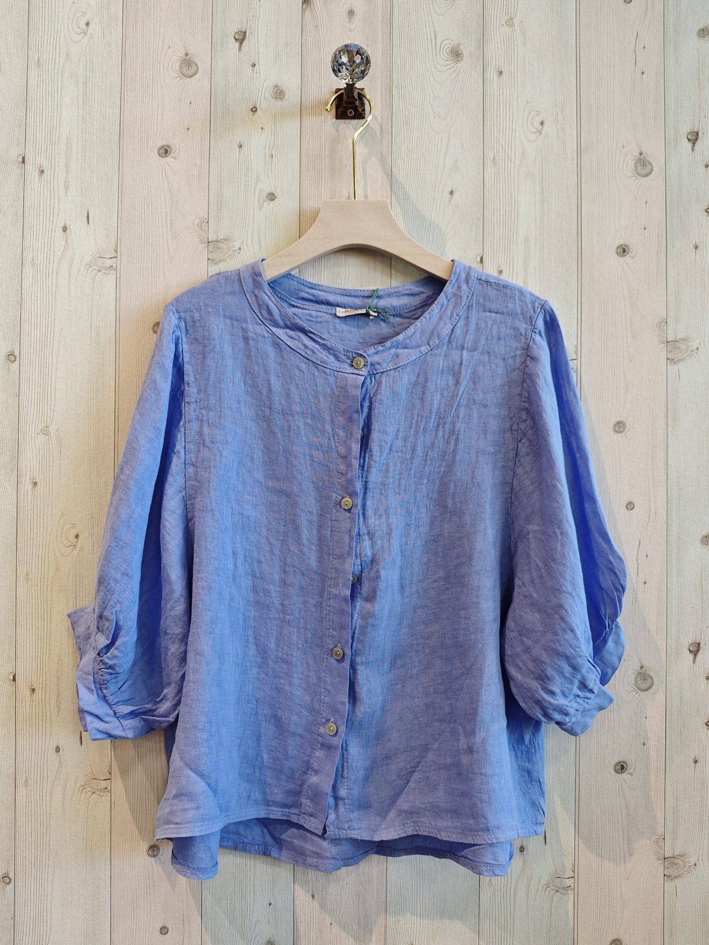 REF 4821 BASIC BLOUSE WITH MAO COLLAR: Blank