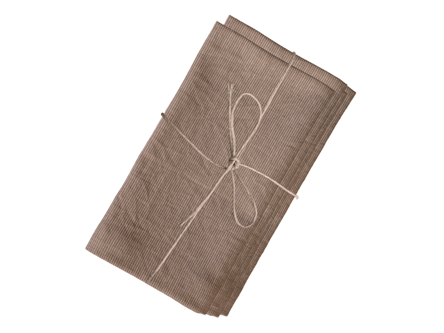 Linen Napkins tan stripe set of 4