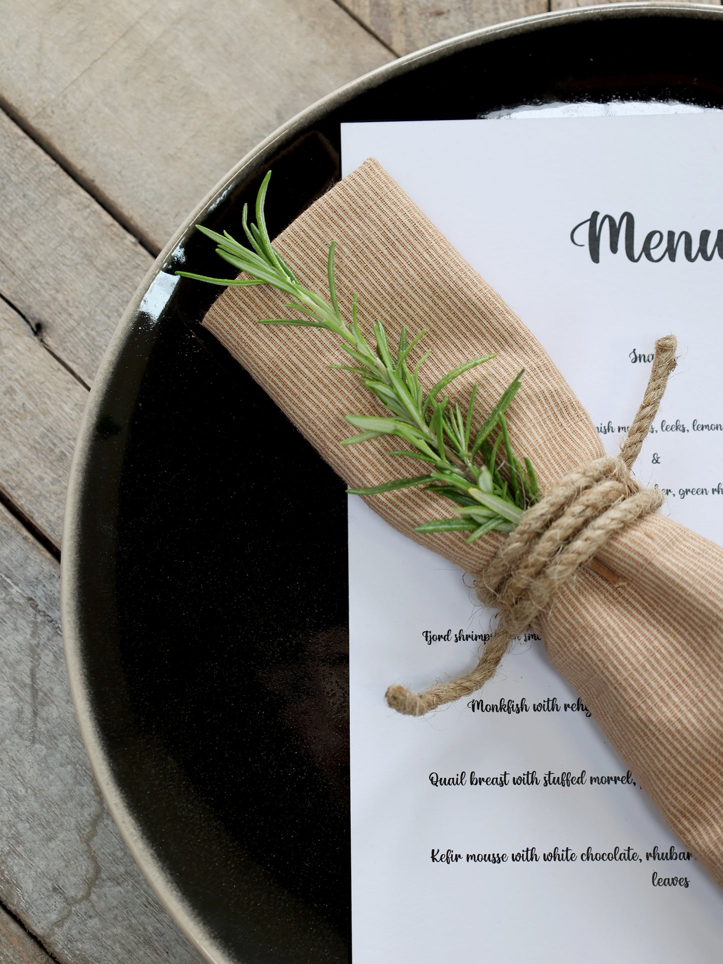 Linen Napkins tan stripe set of 4
