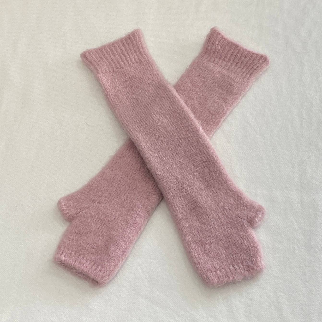 Baby alpaca long mittens 7393ML: Camel
