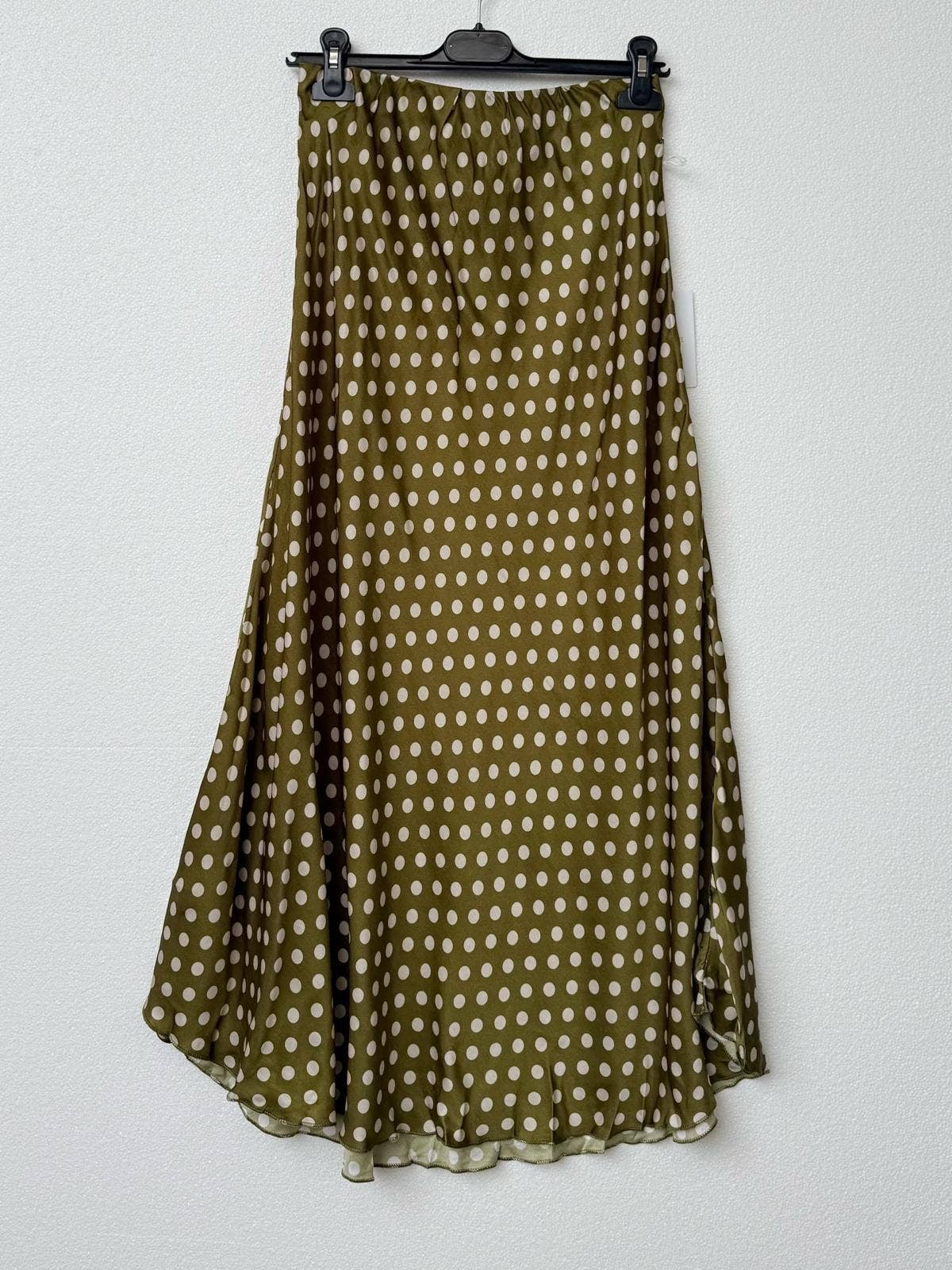 Leopard satin skirt 2337-POIS: Chocolat