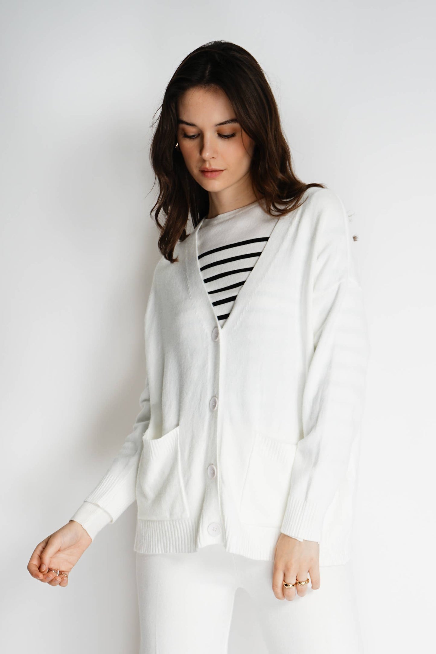 Knitted cardigan 25217: Camel