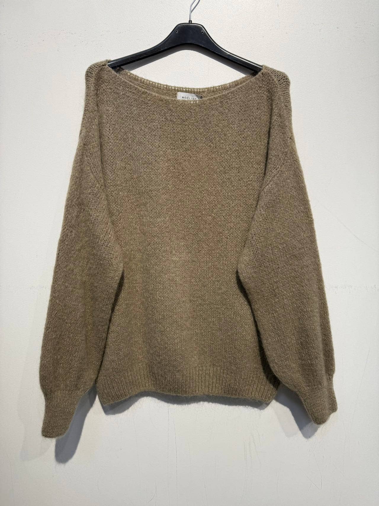 Kid mohair and wool sweater 5102: Taupe