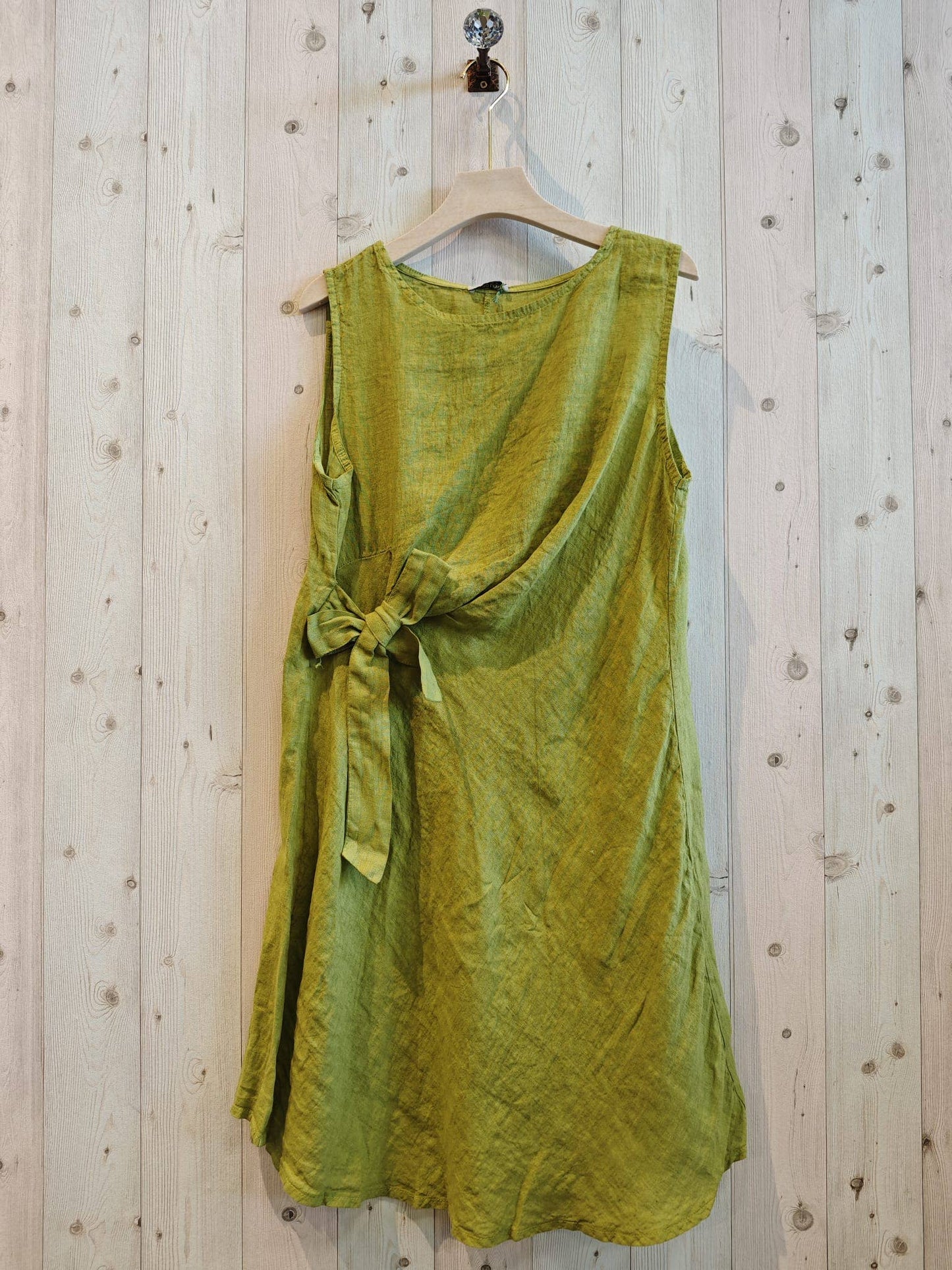 REF 5108 SLEEVELESS DRESS WITH BOW: BEIGE