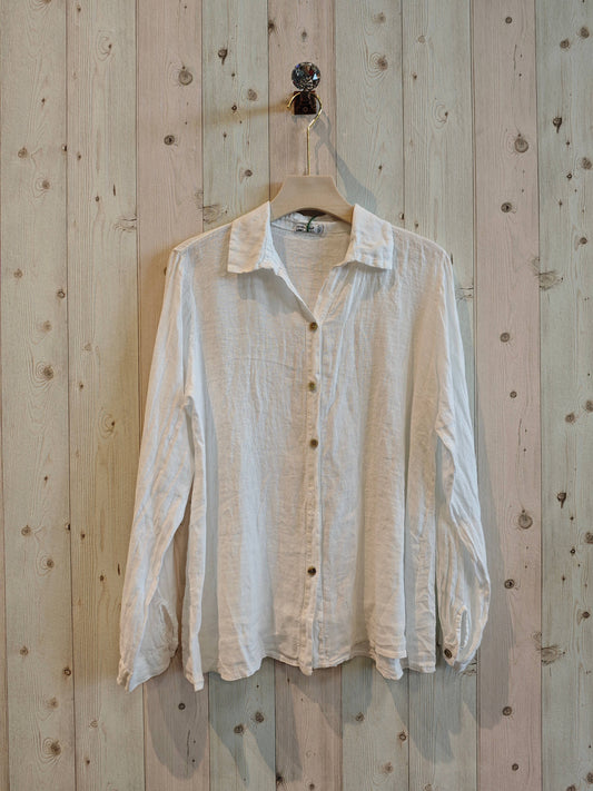 WOMEN'S BASIC SHIRT 100% LINEN: BLANK