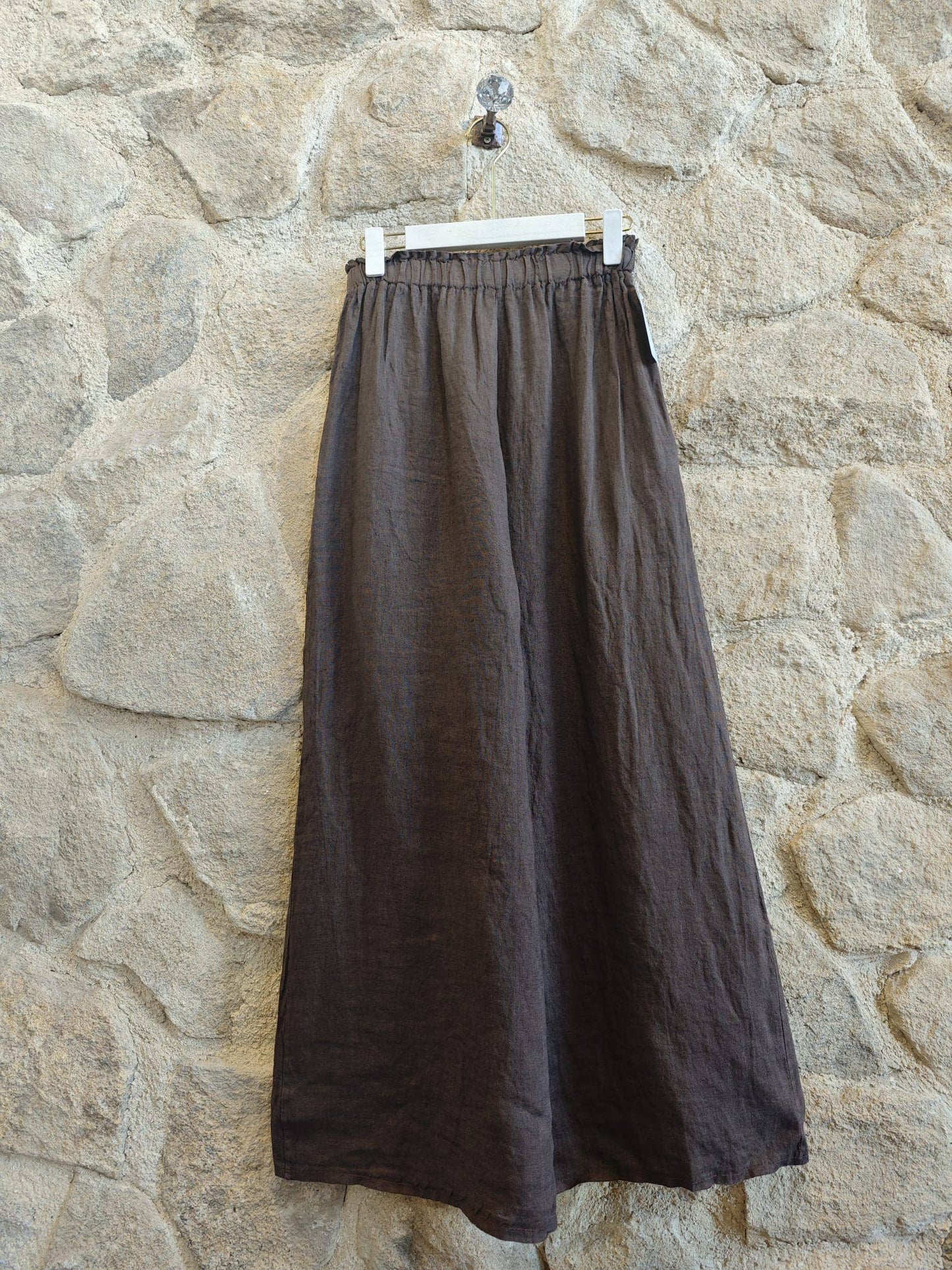 Ref-2342 100% LINEN PANTS: BLACK