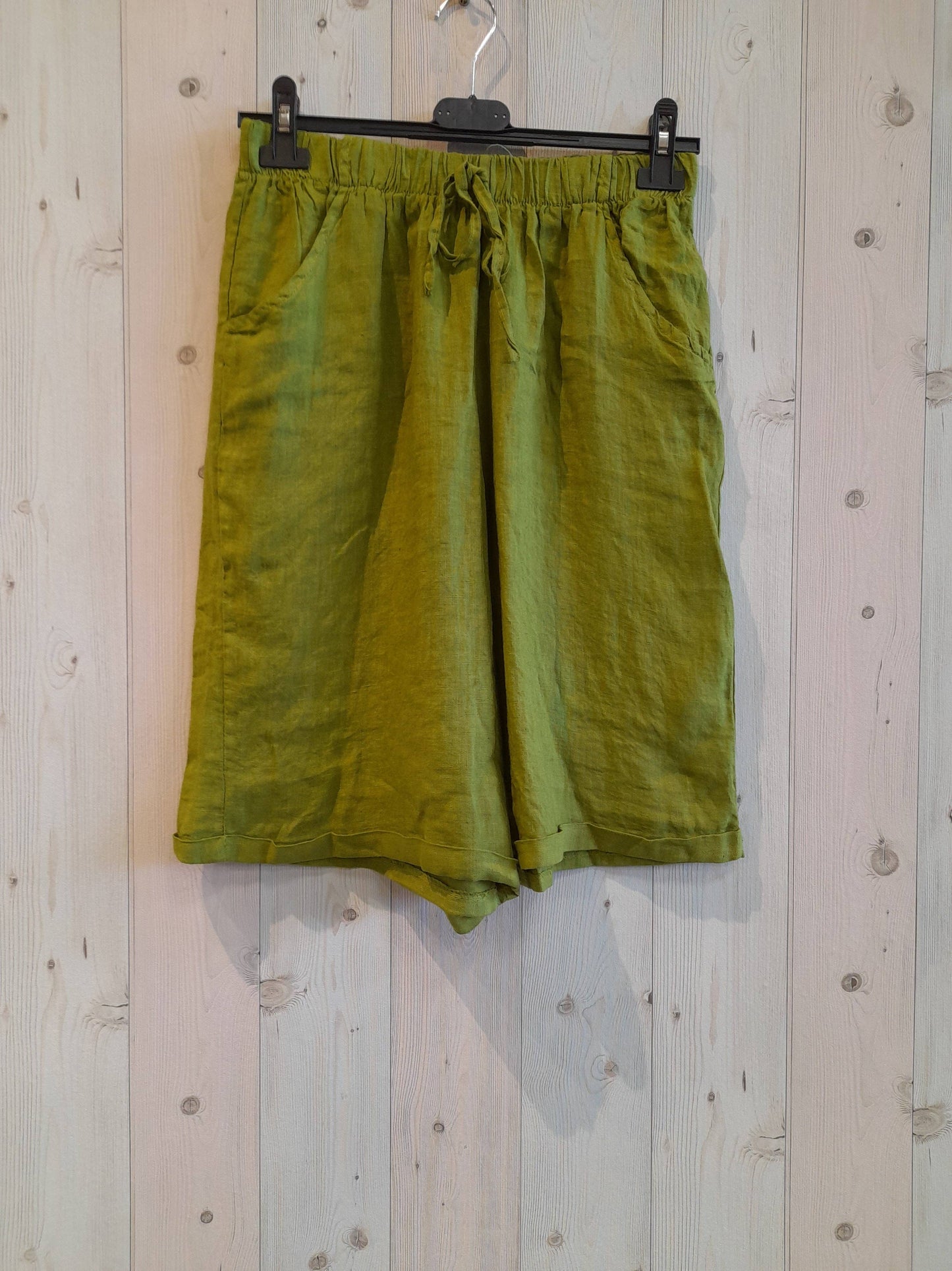 REF 15832 WOMEN'S SHORTS 100% LINEN: CAMEL