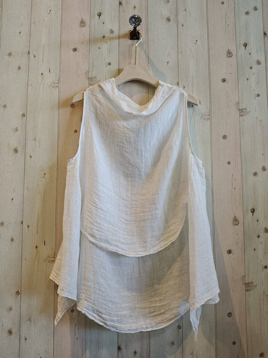 100% LINEN BLOUSE: Blank