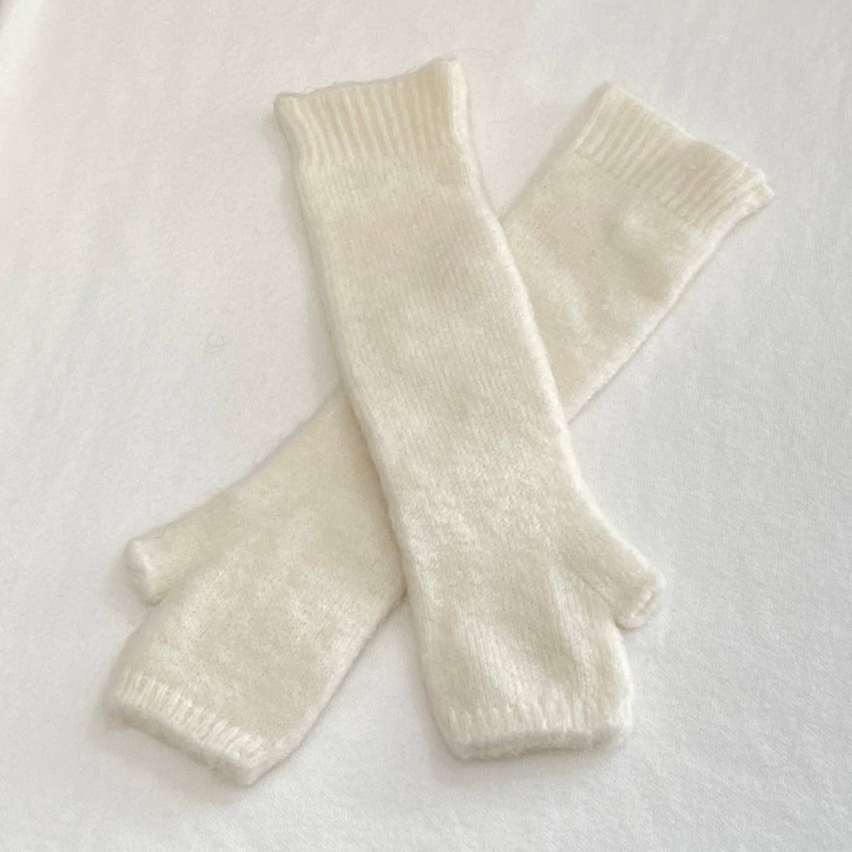 Baby alpaca long mittens 7393ML: Camel