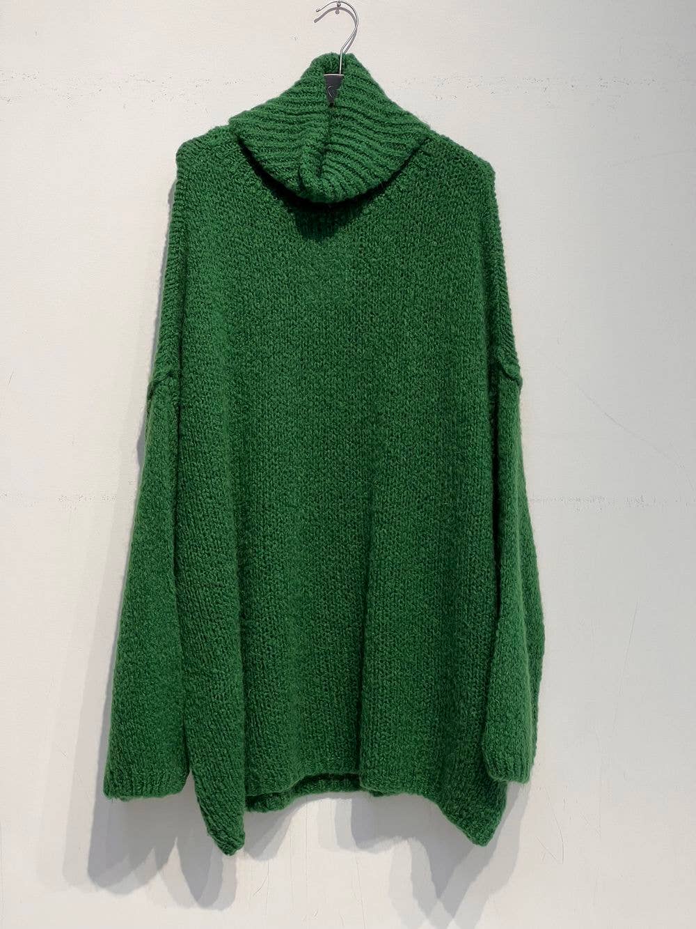 3228 soft turtleneck wool and mohair sweater: Ecru / One size