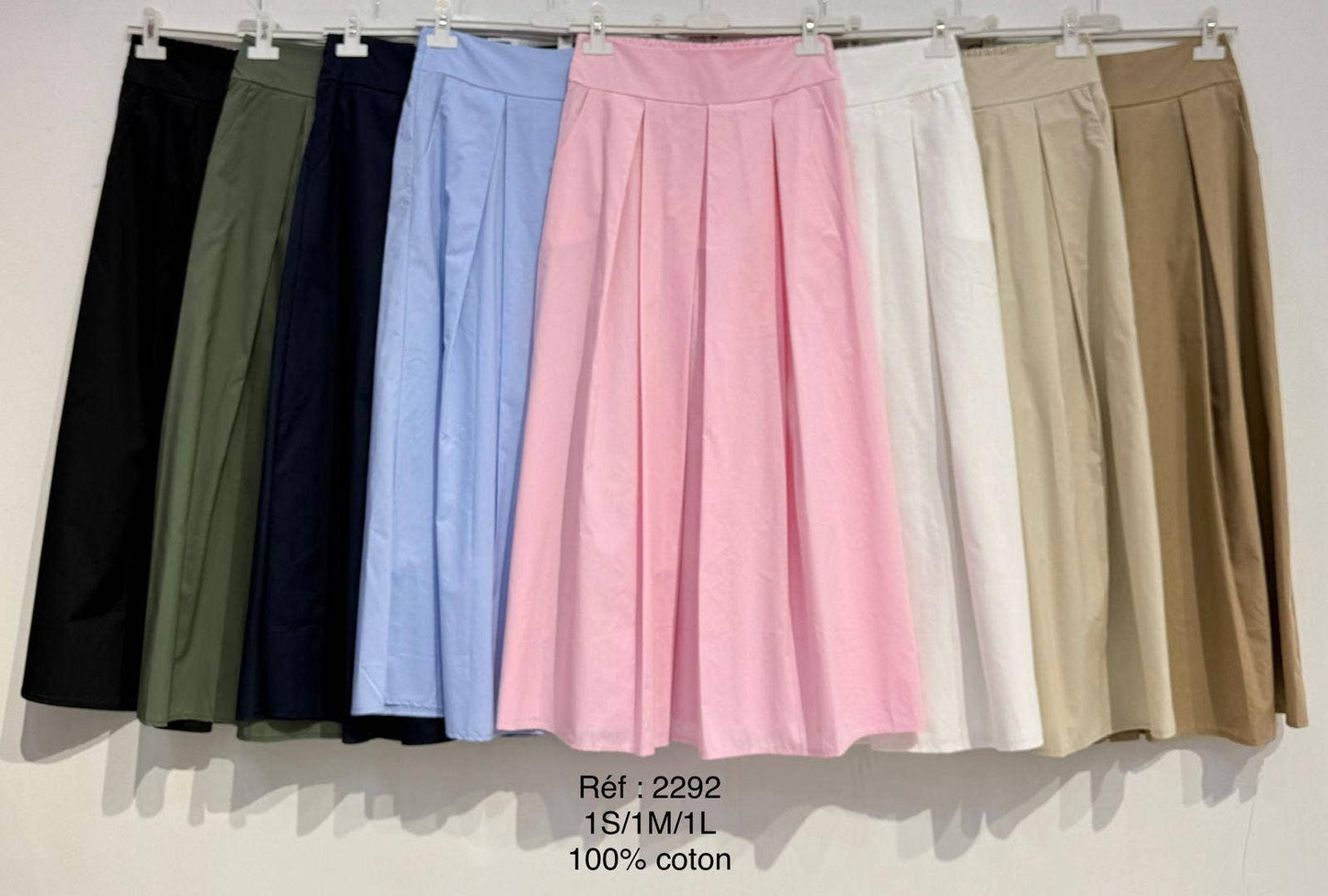 Glazed cotton skirt 2292: Chocolate / S