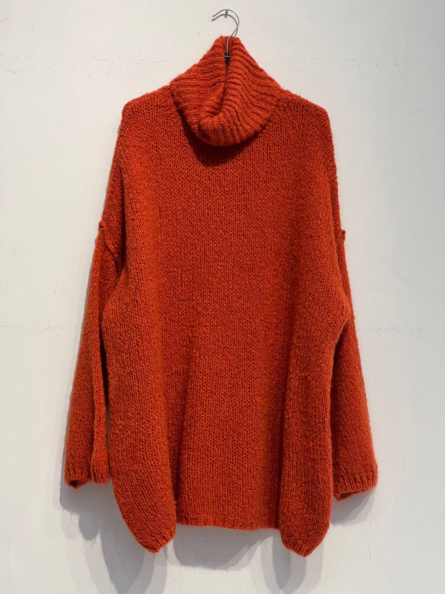 3228 soft turtleneck wool and mohair sweater: Camel / One size