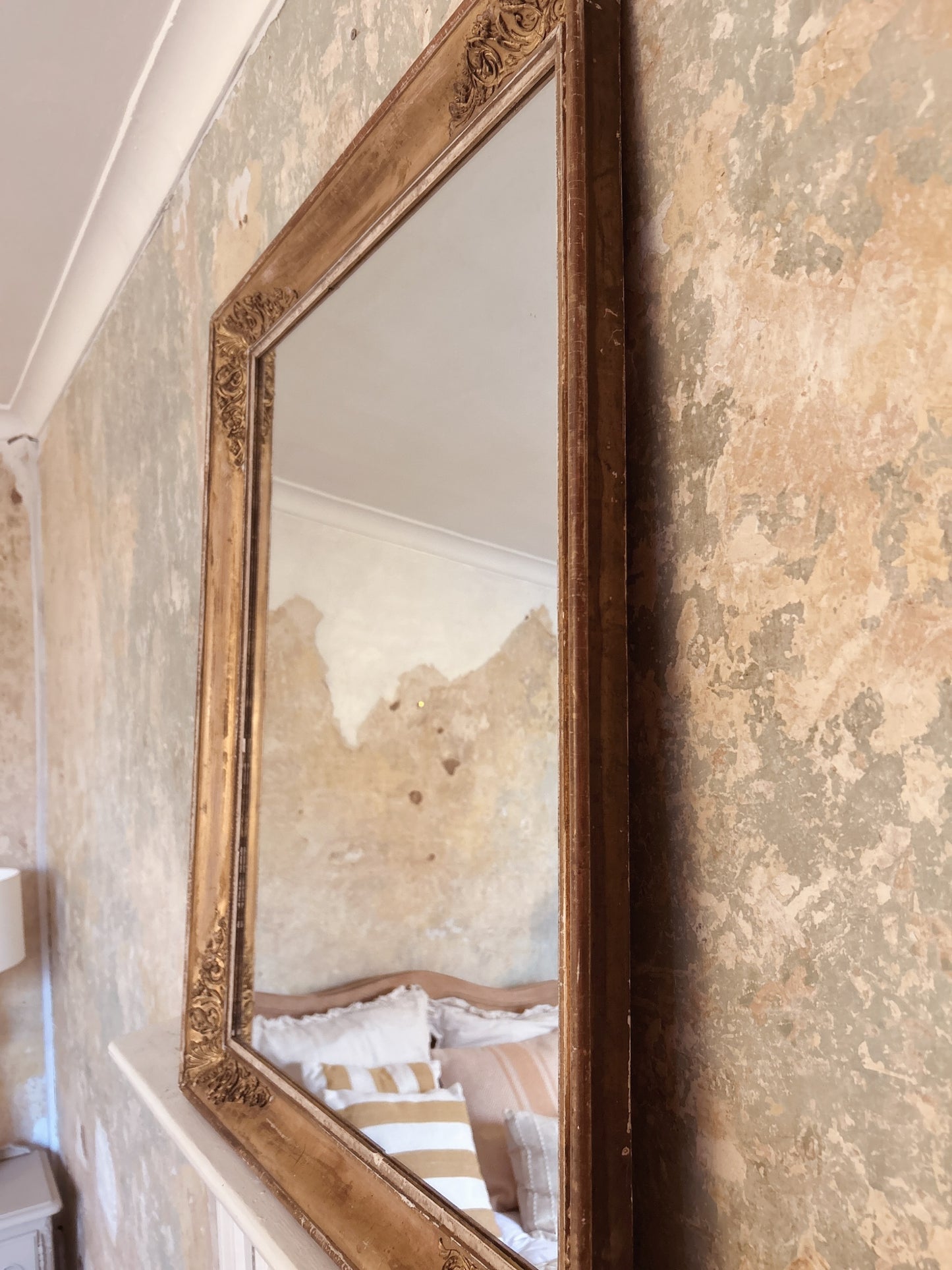 Antique French gold mirror
