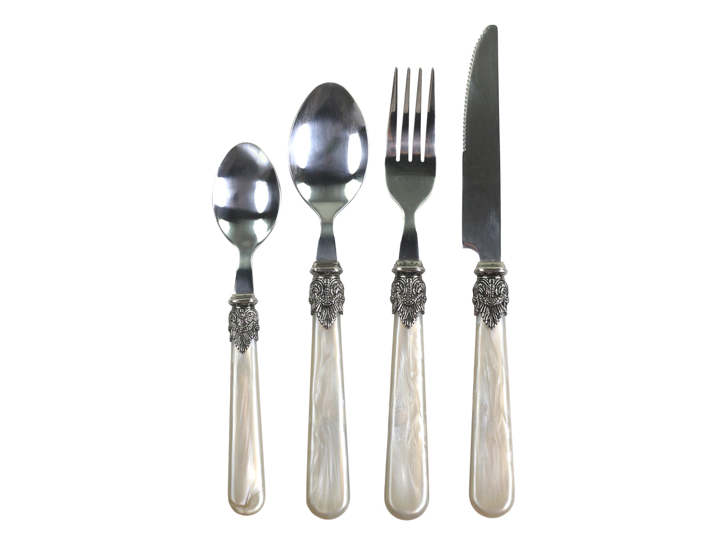Champagne deco cutlery set of 4