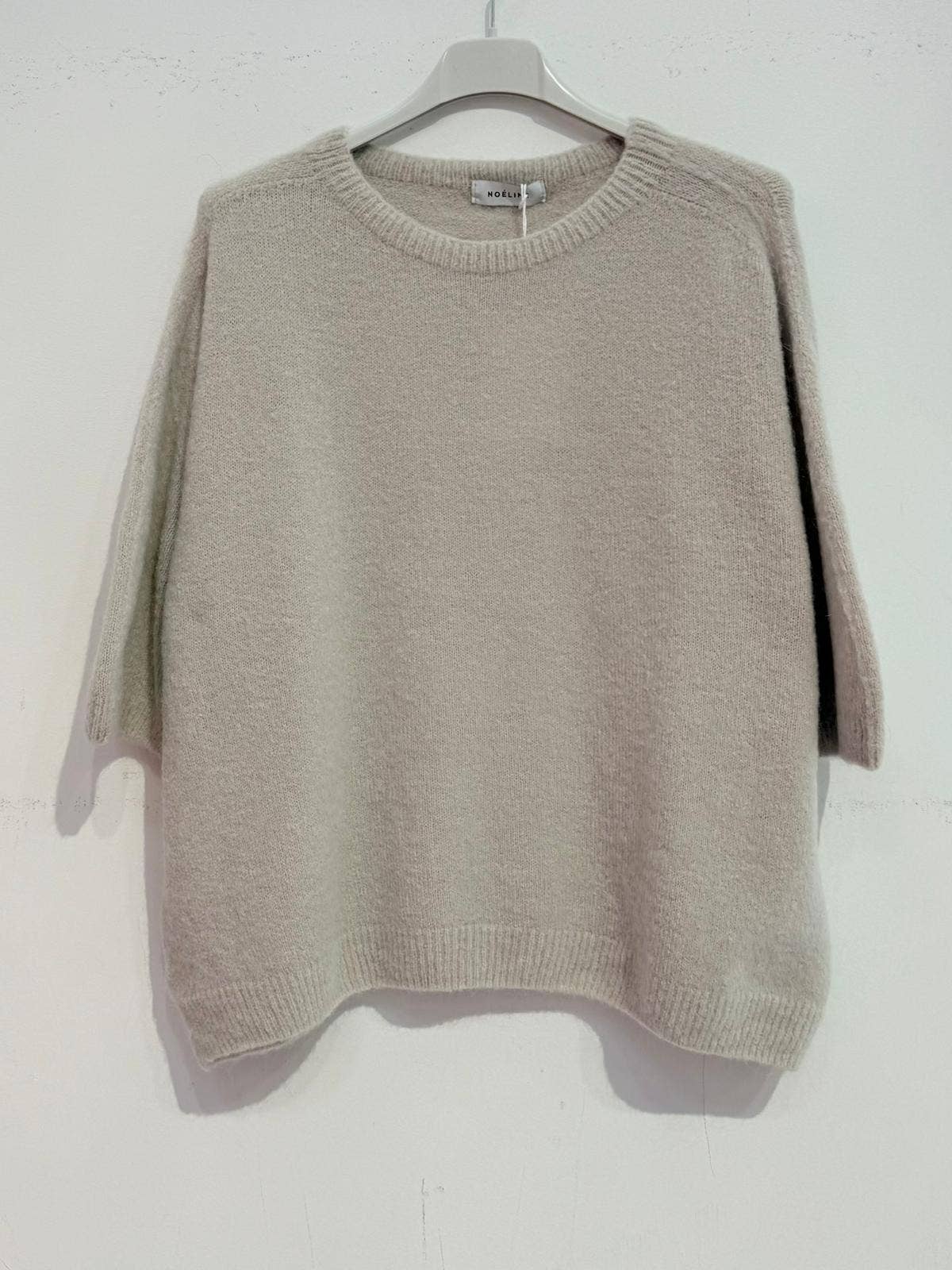 Superfine alpaca sweater 8010: Beige
