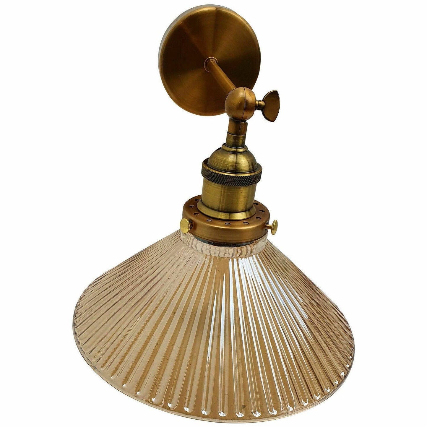 Vintage Industrial Adjustable Glass Wall Sconce Lamp Fitting: Yes