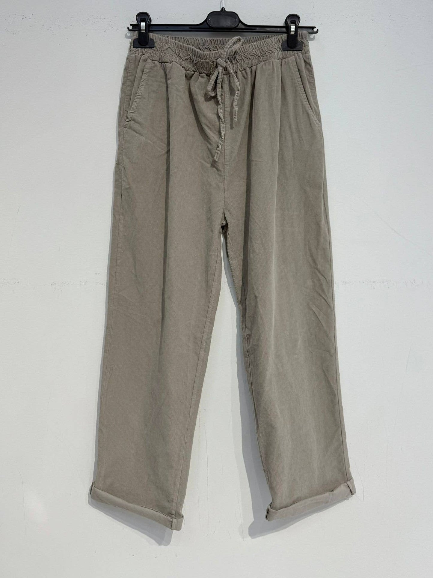 Carrot pants in velvet 30571: Chocolate