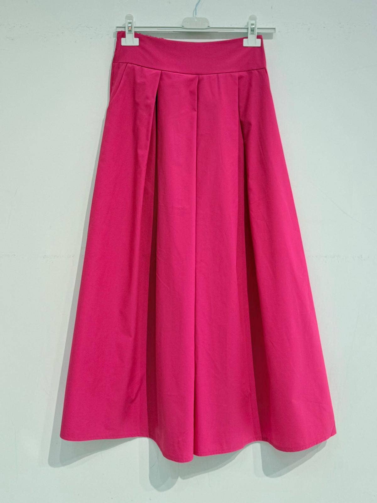 Glazed cotton skirt 2292: Chocolate / M