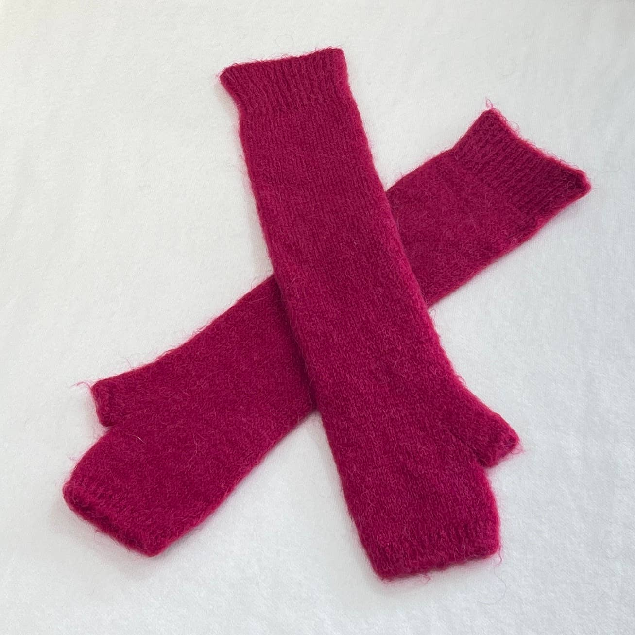 Baby alpaca long mittens 7393ML: Camel