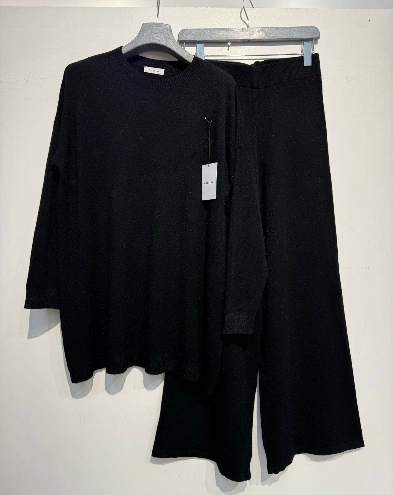 Knitted sweater & pants set 25302: Taupe