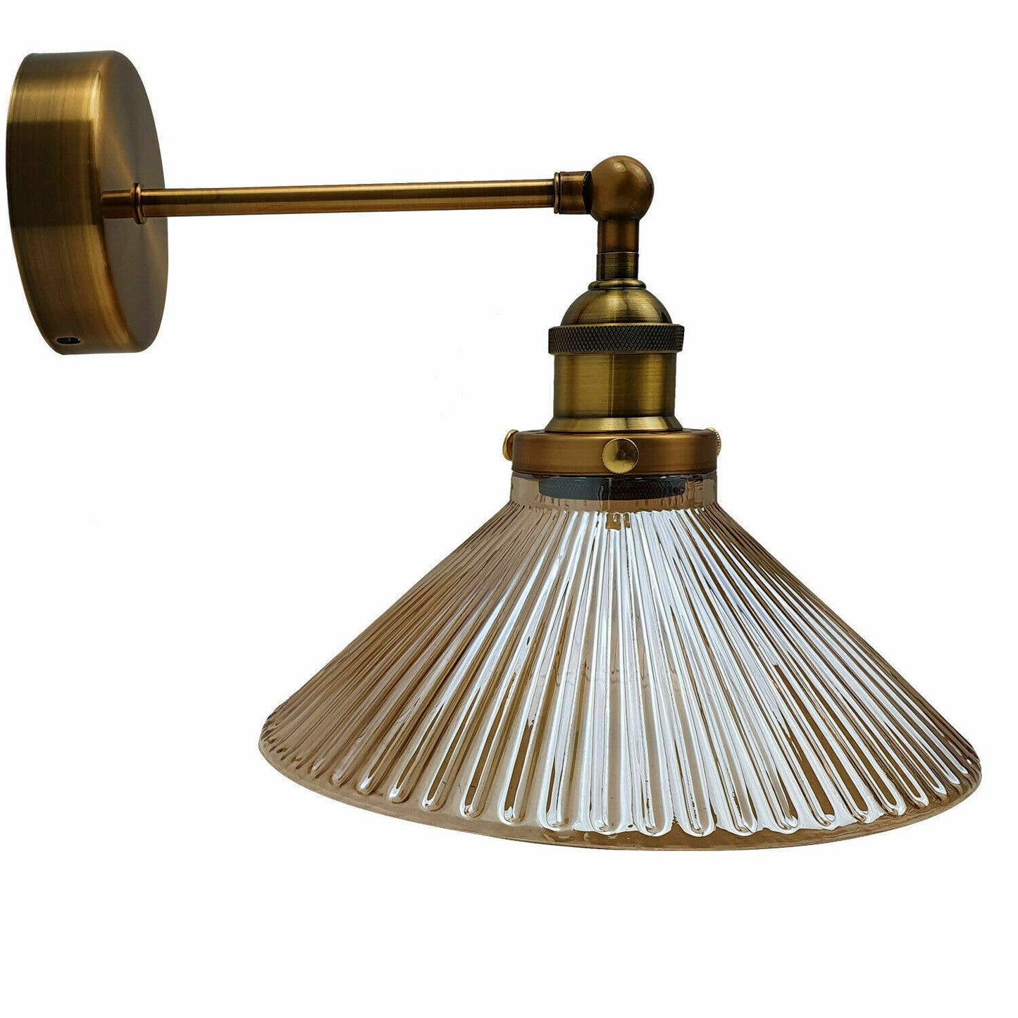 Vintage Industrial Adjustable Glass Wall Sconce Lamp Fitting: Yes