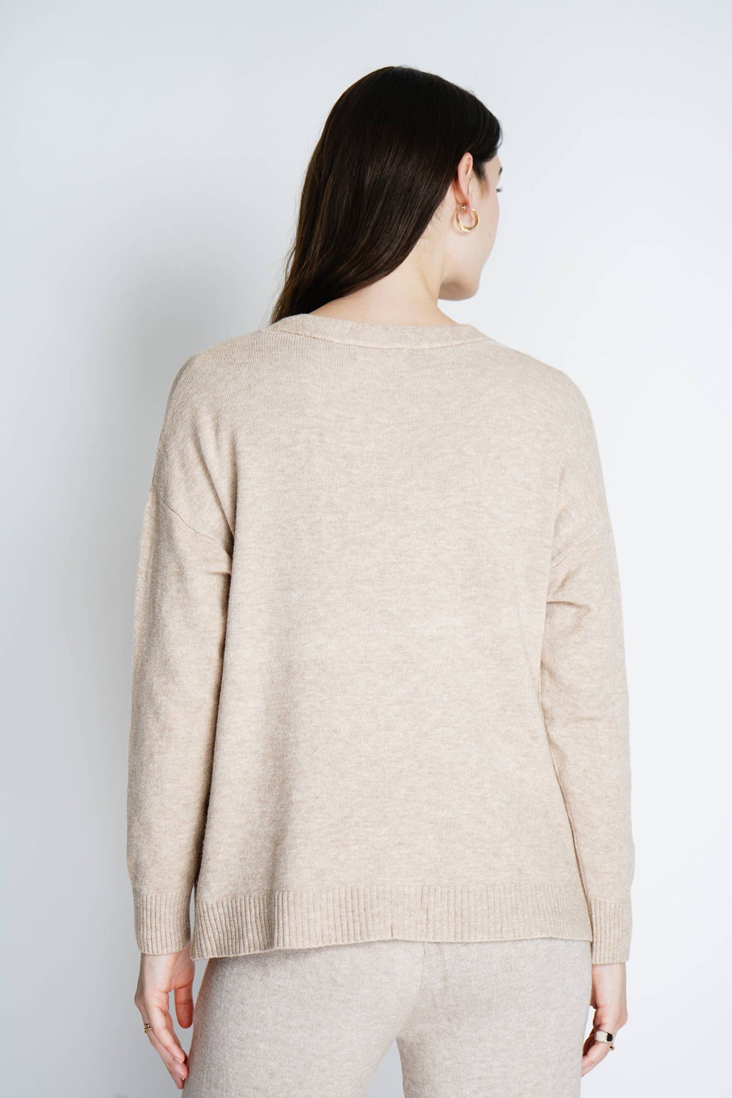 Knitted cardigan 25217: Camel