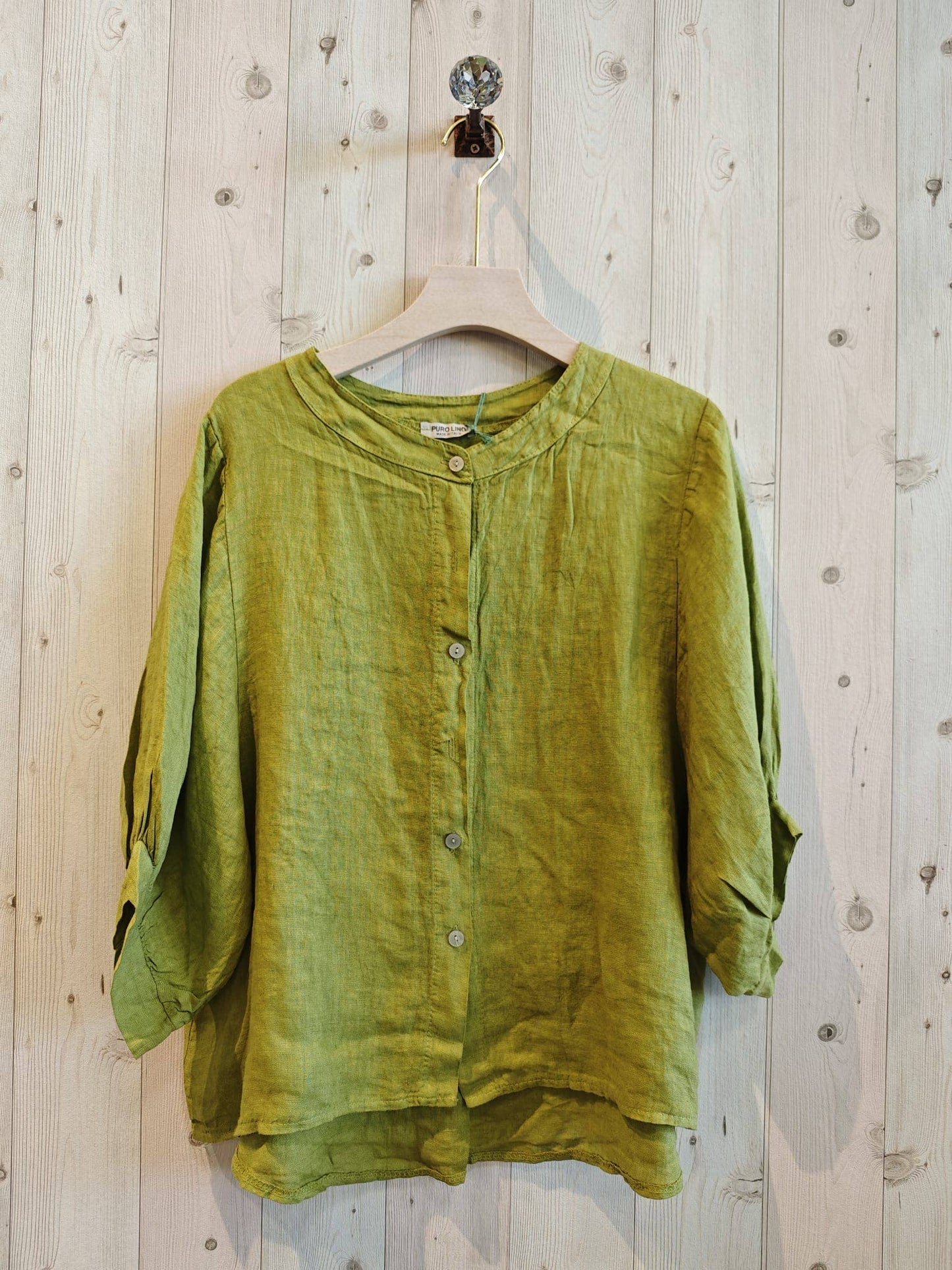 REF 4821 BASIC BLOUSE WITH MAO COLLAR: Blank
