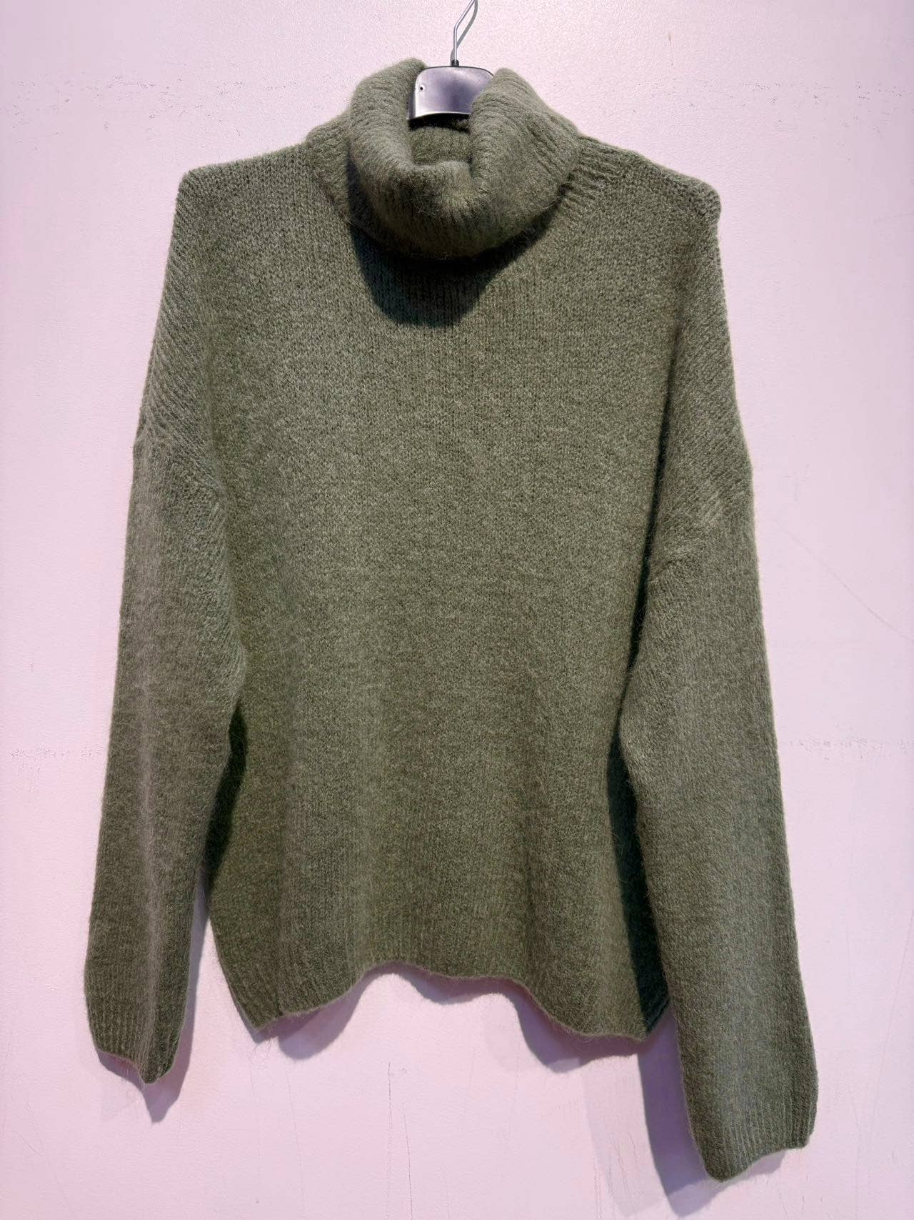 7424 alpaca and wool sweater: Taupe