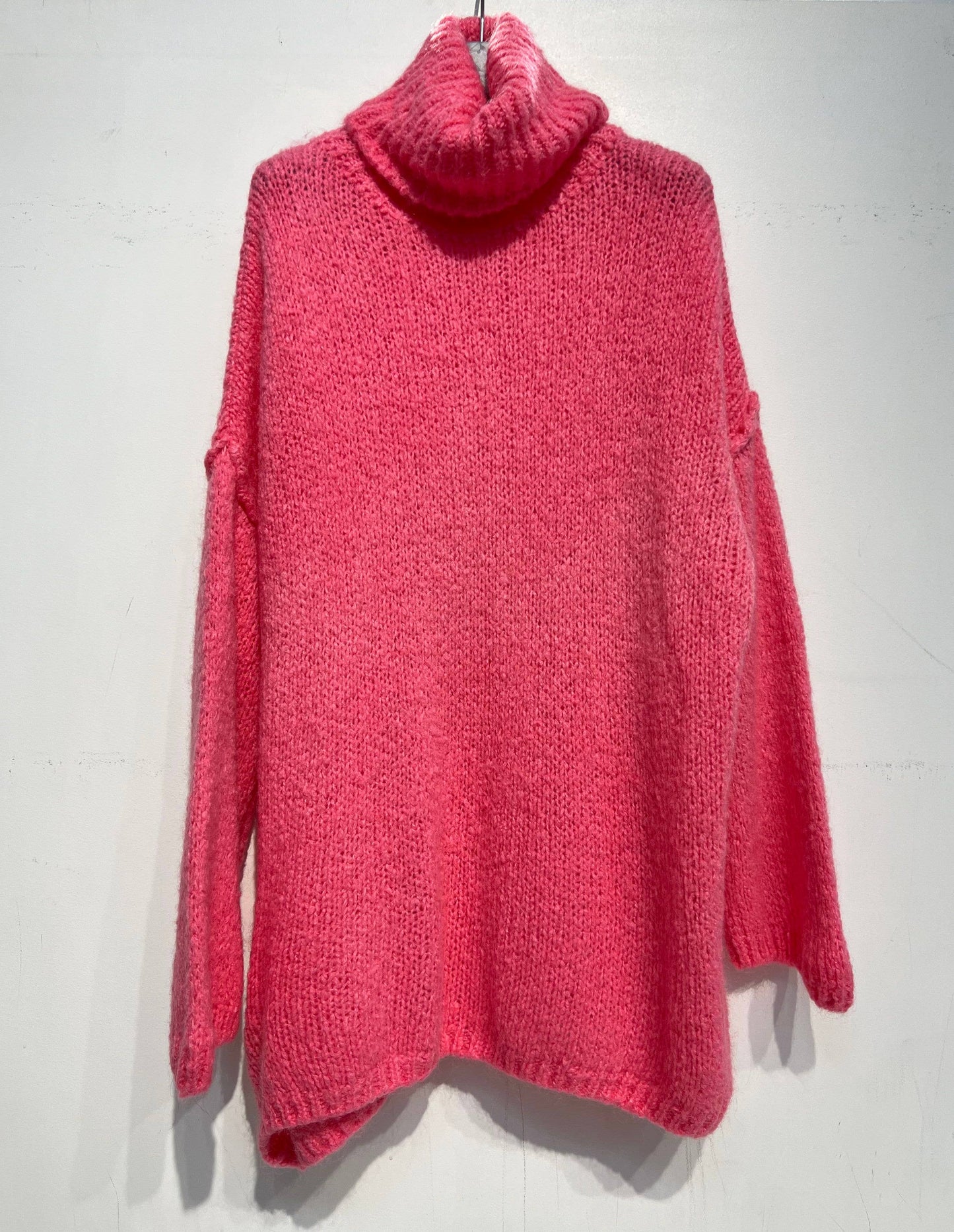 3228 soft turtleneck wool and mohair sweater: Camel / One size