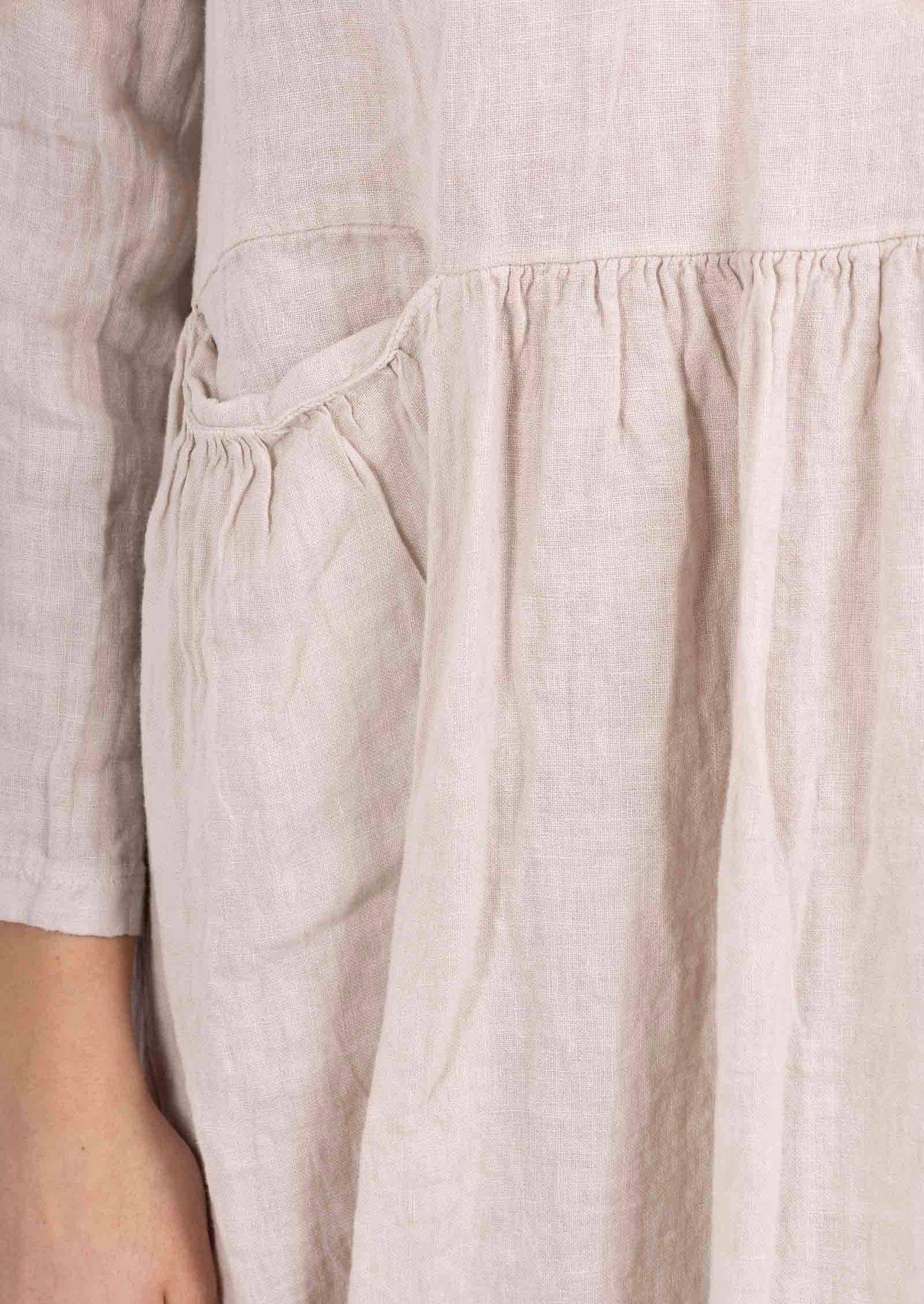 3127 LINEN DRESS SPRING SUMMER CLOTHING PLUS SIZE: CAMEL