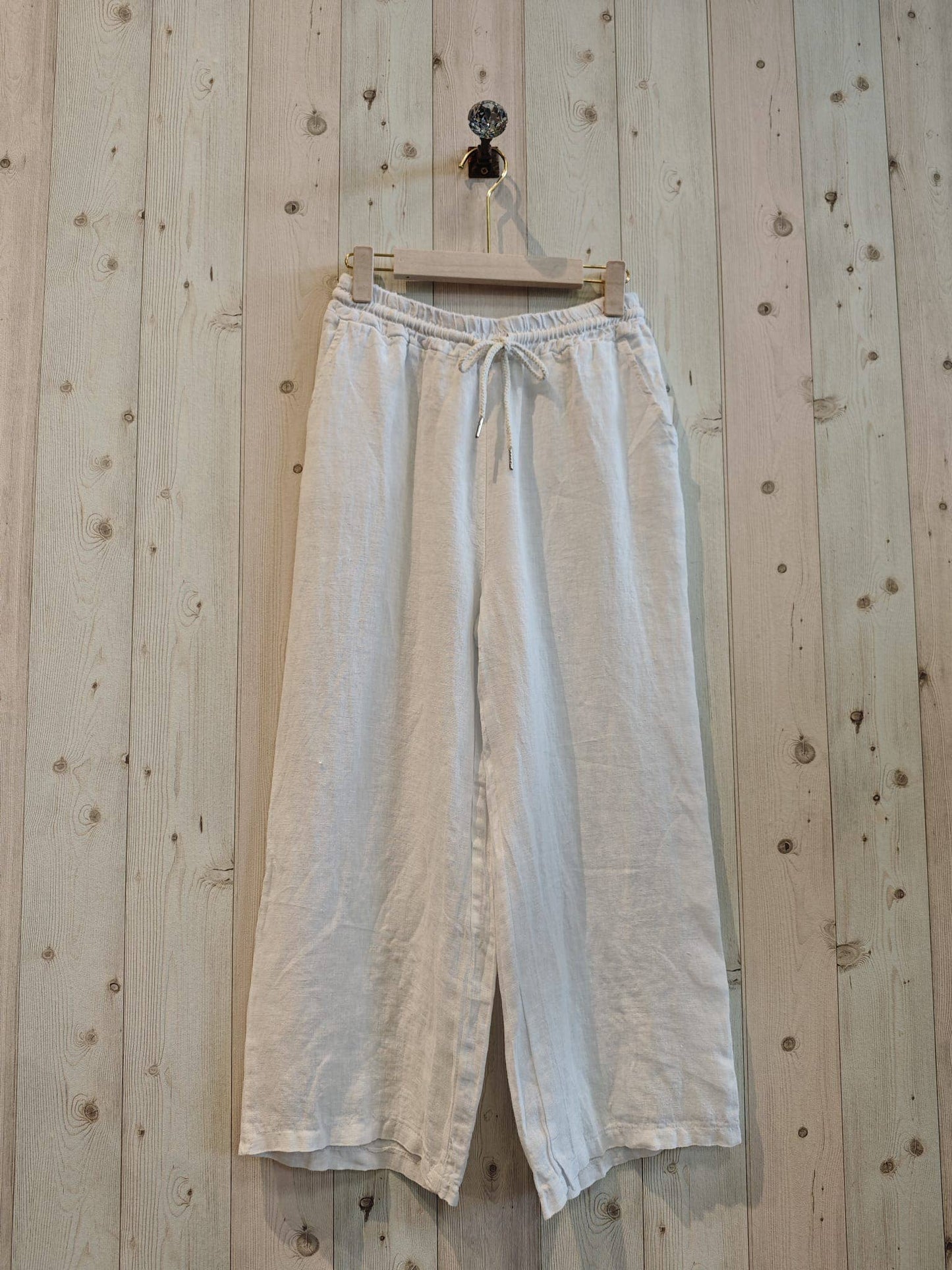 LINEN TROUSERS 100%: Blank