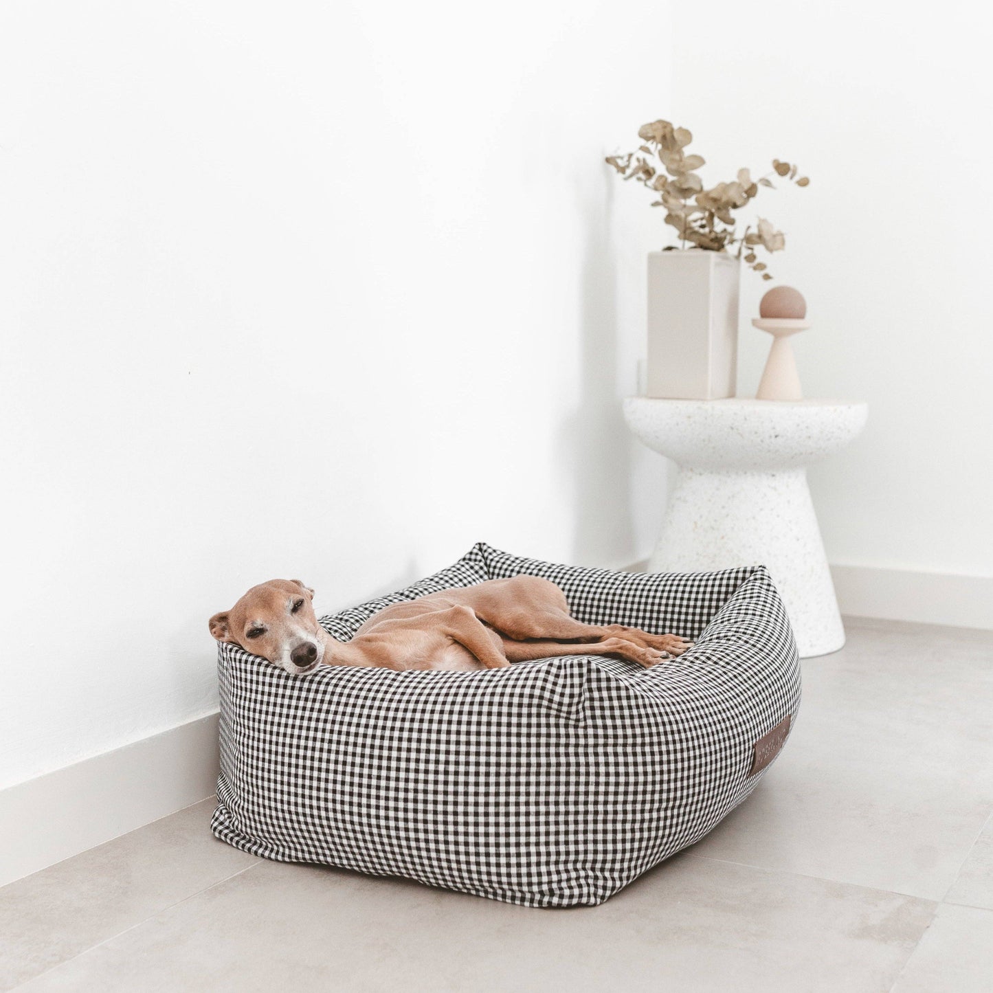 Nuck Removable Bed: Vichy Black / Size S