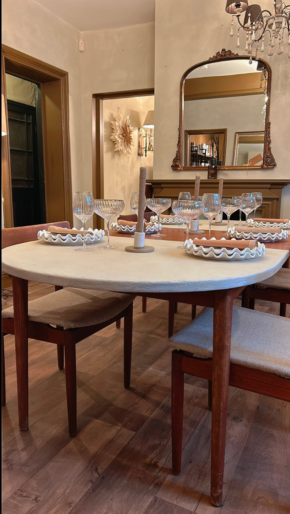 Swedish Hugo Troeds extending dining table & 4 chairs Designed by Nils Jonsson
