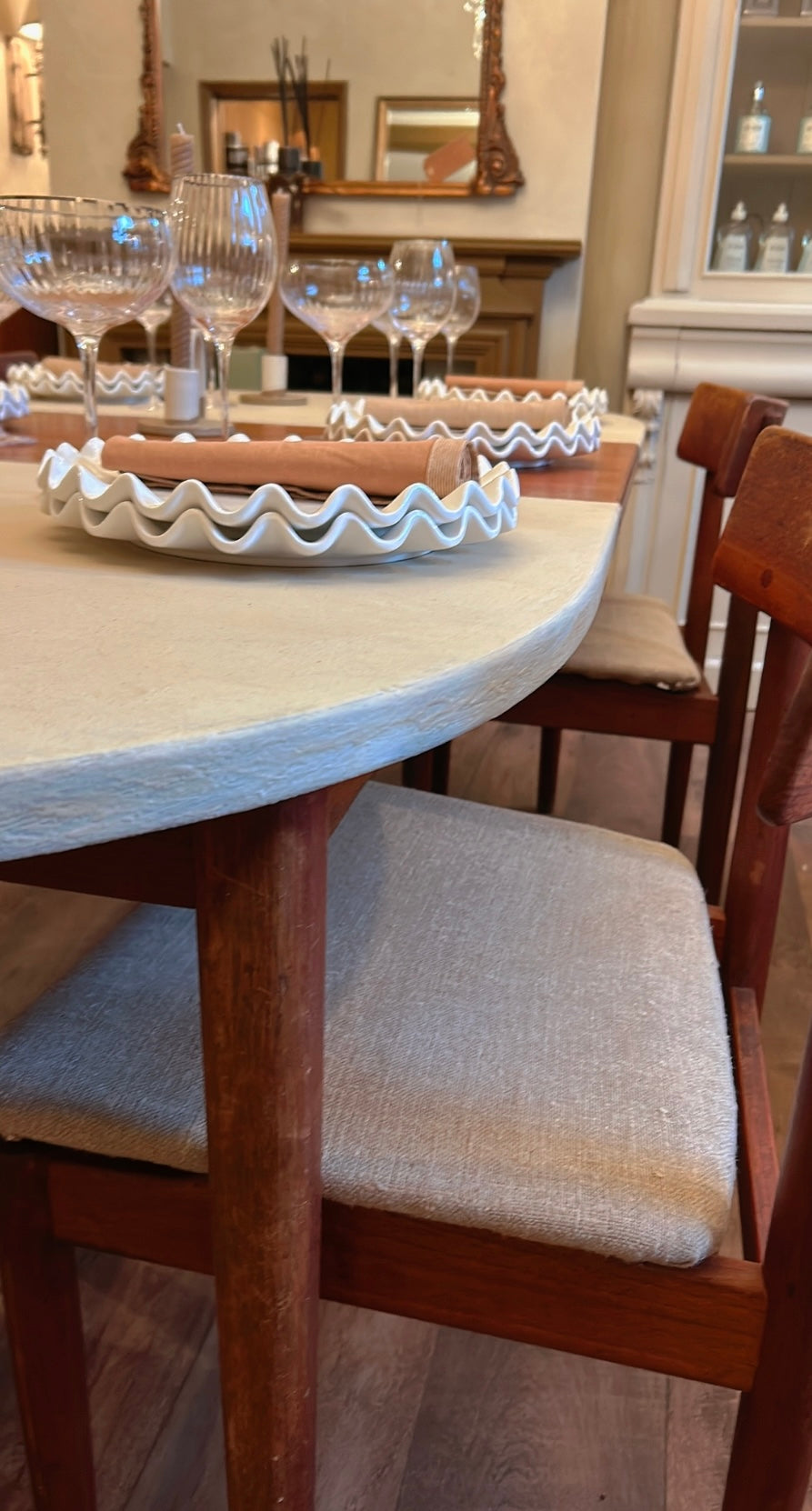 Swedish Hugo Troeds extending dining table & 4 chairs Designed by Nils Jonsson