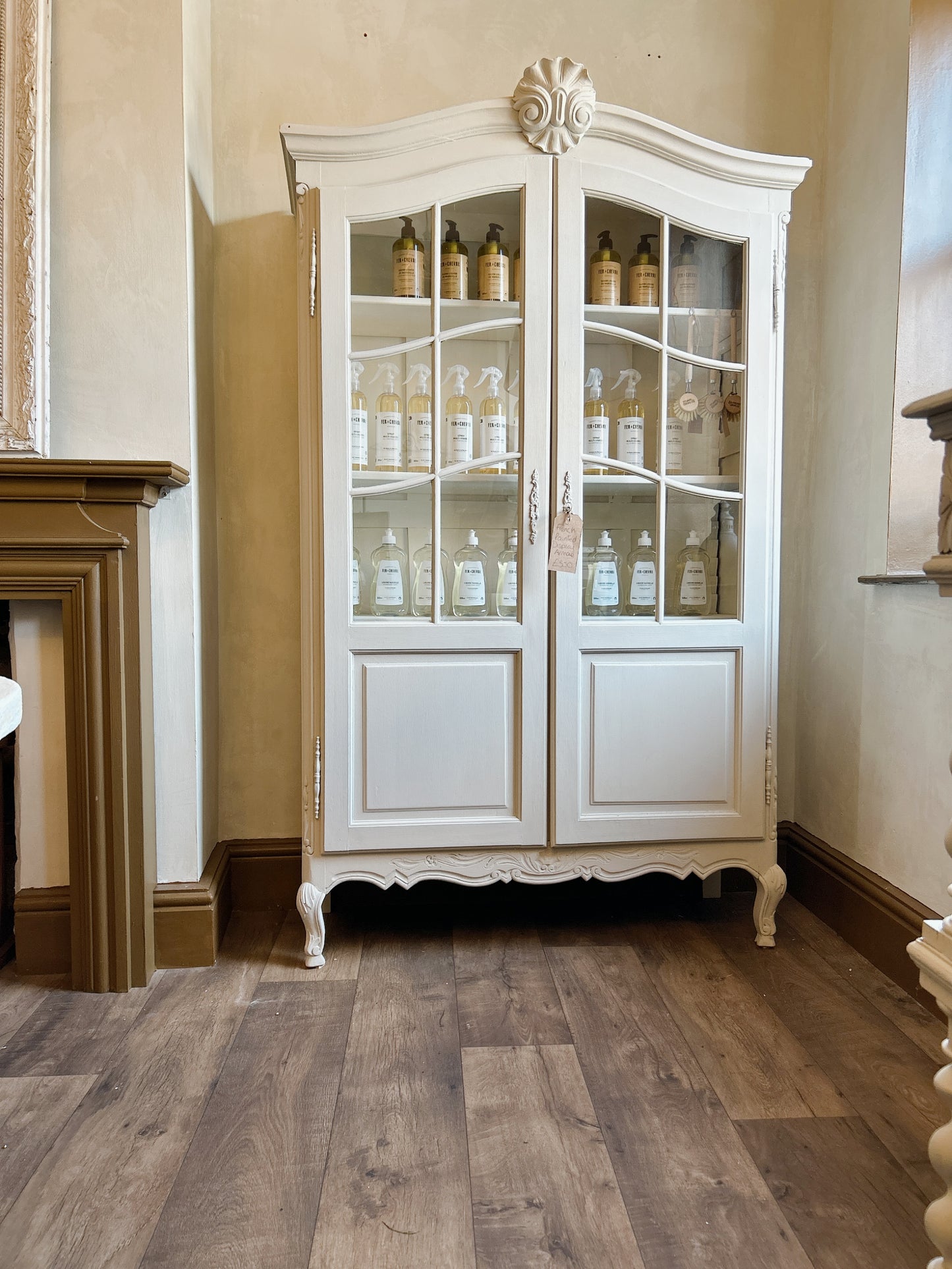 Painted French display Armoire - canvas