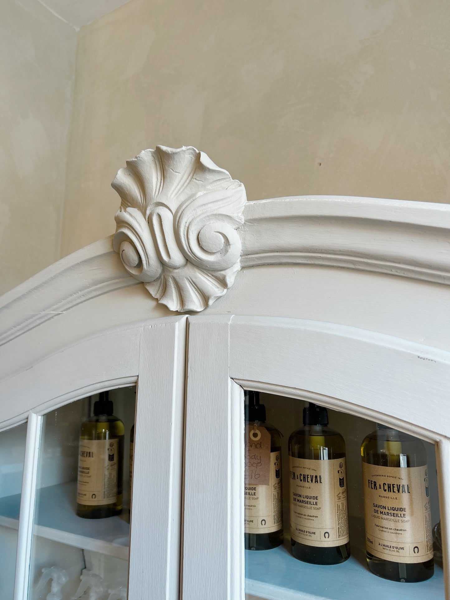 Painted French display Armoire - canvas