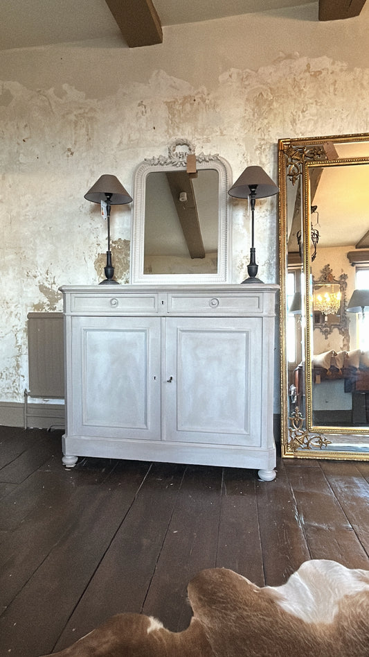 Antique French Empire Cabinet - Fresco painted