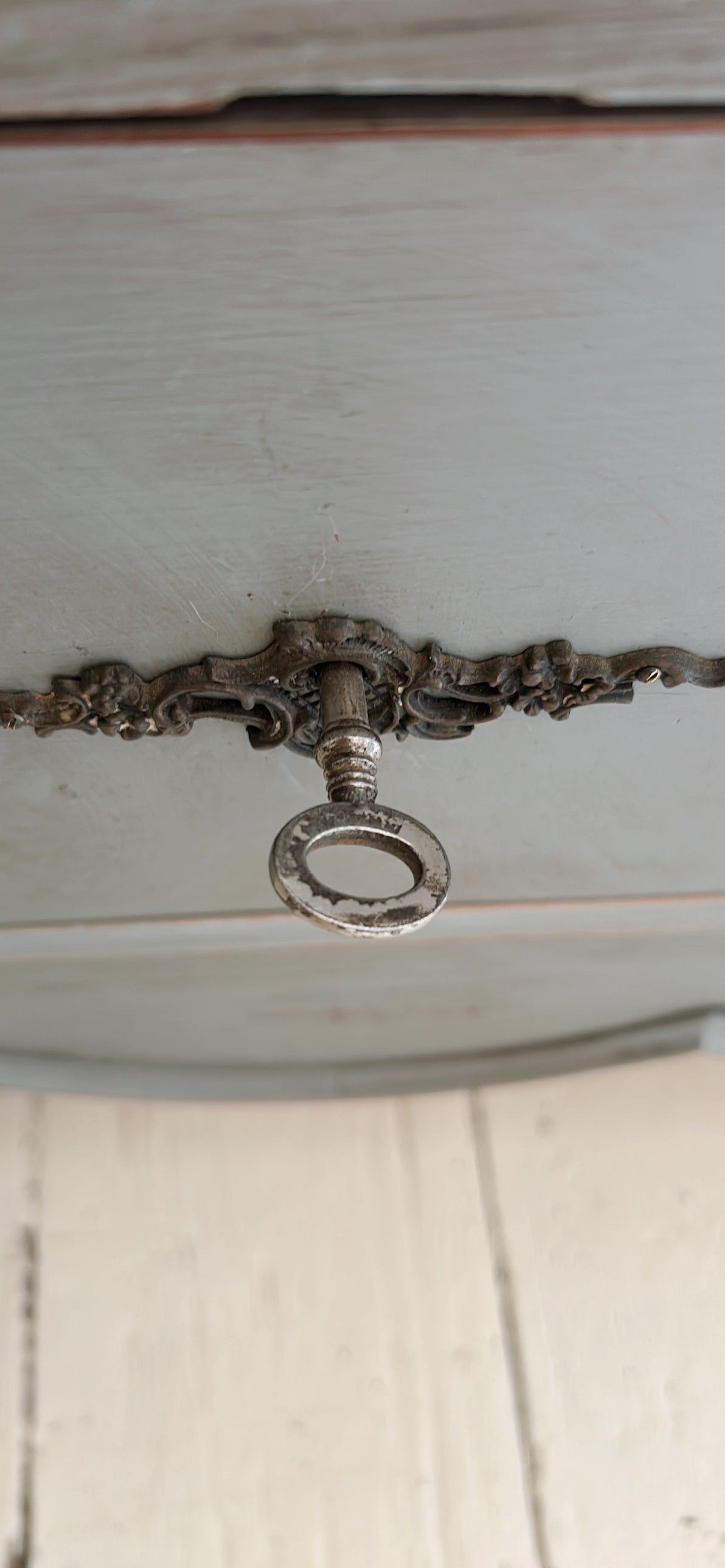 French antique painted armoire - wardrobe