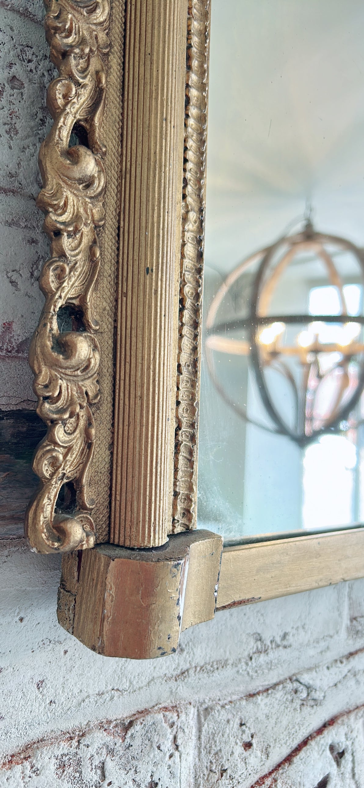 Vintage gold mirror