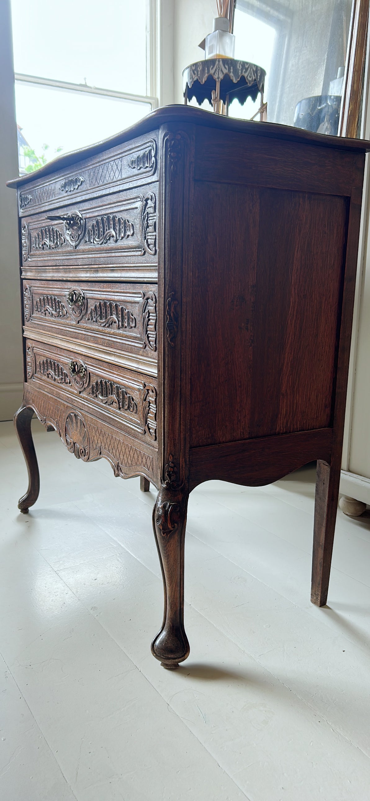 French antique 4 drawer commode - chest of drawers