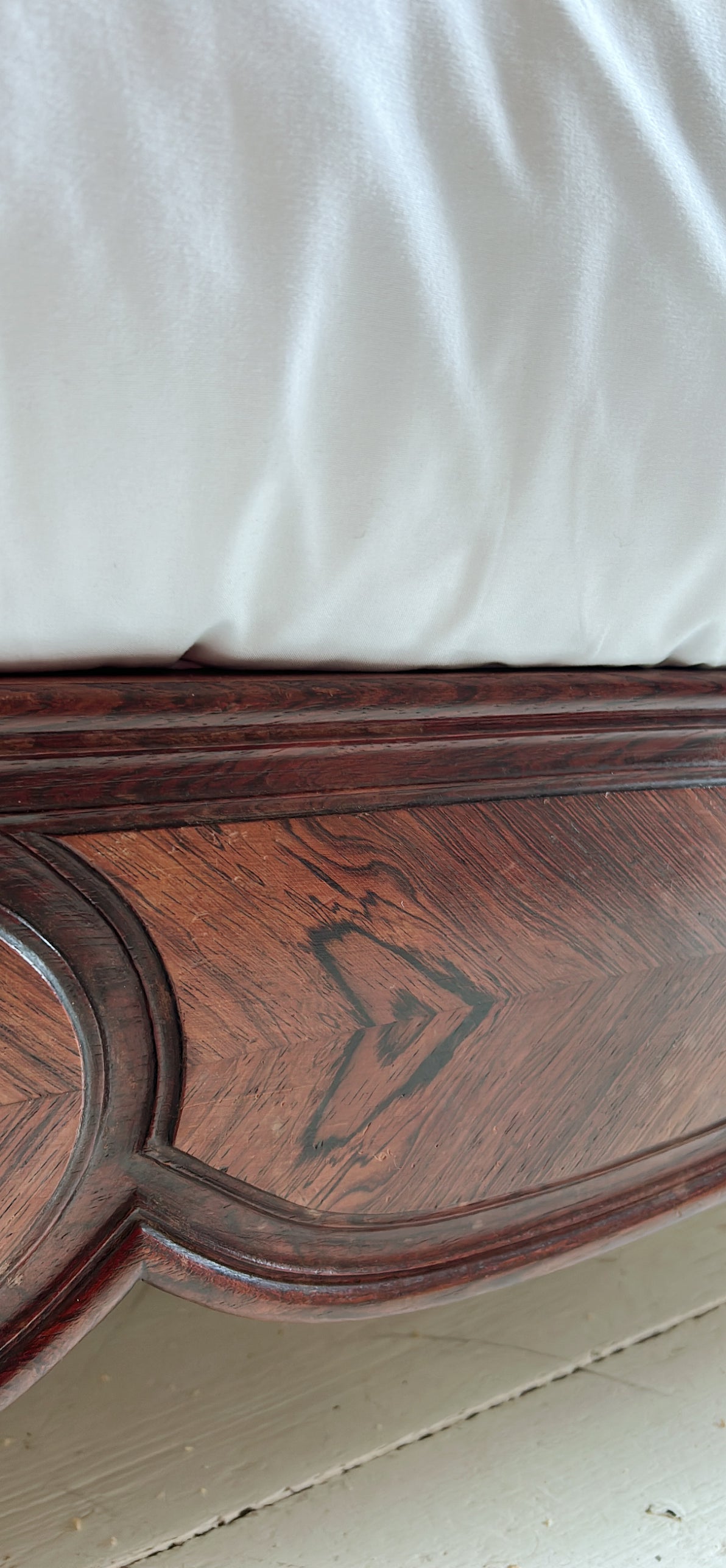 Antique walnut French double bed