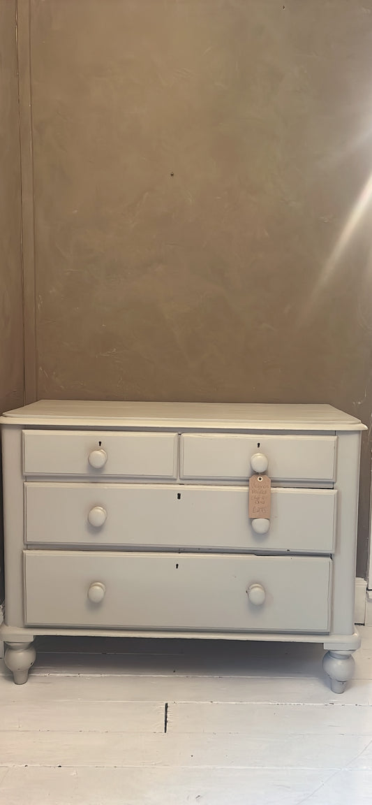 Vintage painted pine chest