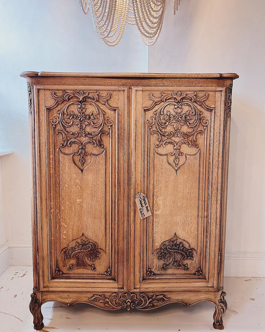 Oak Louis XV Cabinet
