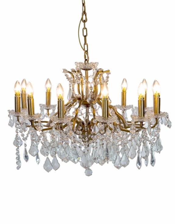 12 Arm Gold chandelier