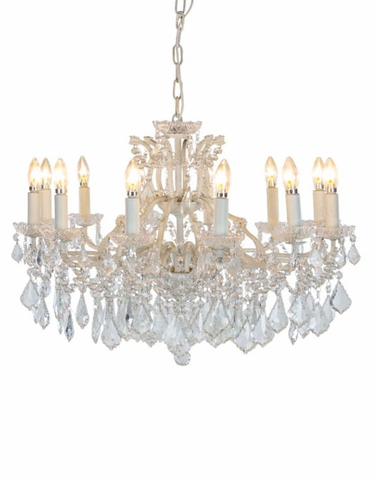 12 Arm ivory chandelier
