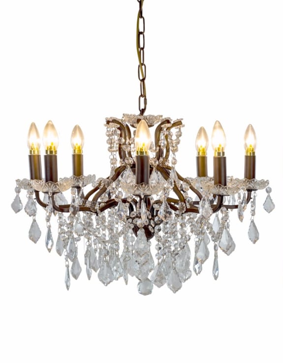 8 Arm bronze chandelier