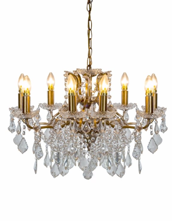 8 Arm gold chandelier