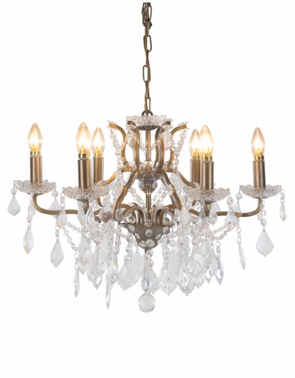 6 Arm gold chandelier