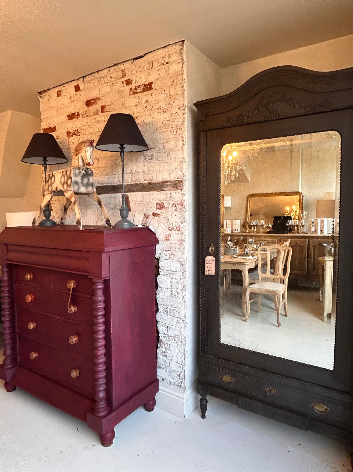 Victorian painted large chest of drawers